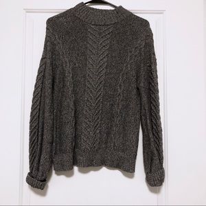 Gap Women Chunky Cable-Knit Mockneck Sweater